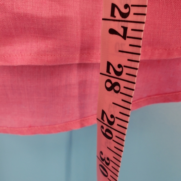 Ellen Tracy hot pink linen top *flaw* - Picture 13 of 13